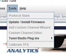 Loading MegaSquirt firmware using TunerStudio