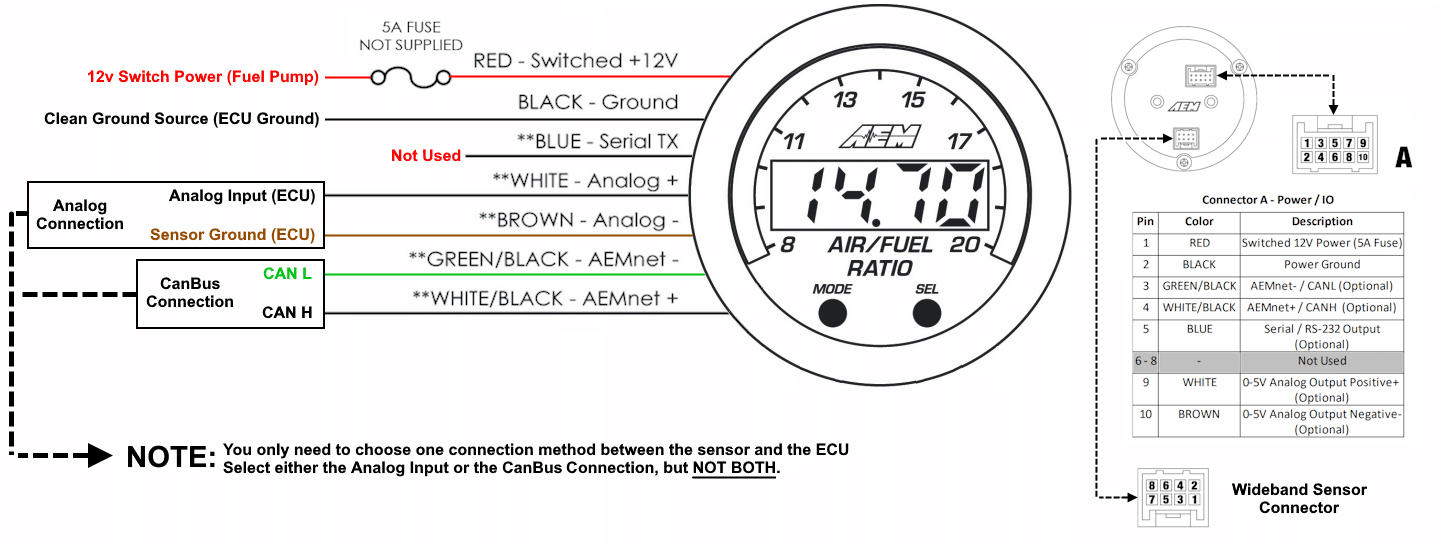 Megasquirt Wideband Installation, MS3Pro Wideband Installation, MS2 Wideband Installation, MS2PNP Wideband Installation, MS3 Wideband Installation,MS3Pro, AMP EFI, DIYAutoTune, AEM Wideband Installation, AEM Wideband