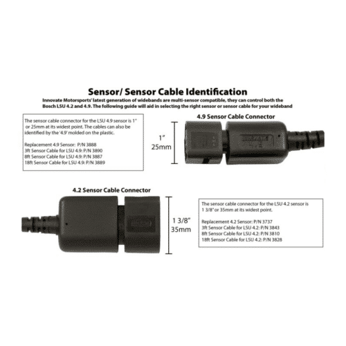 Innovate Bosch LSU 4.9 Wideband Sensor with 8' Cable Kit - 38970