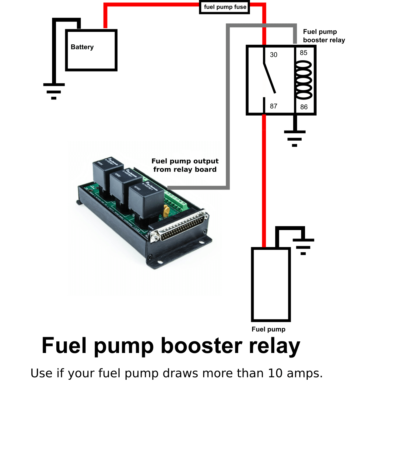 Booster Fuel Pump Relays For The Relay Board Diyautotune Com My XXX